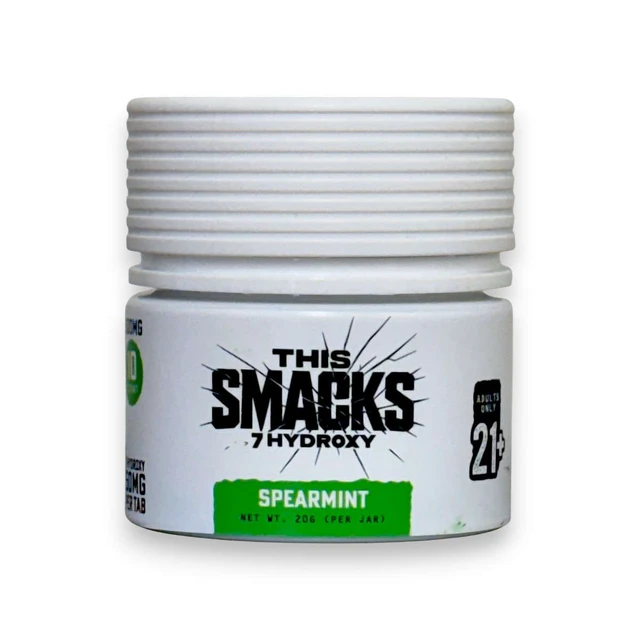 This Smacks 7 Hydroxy Chewable Tablets Spearmint 50mg Per Tablet